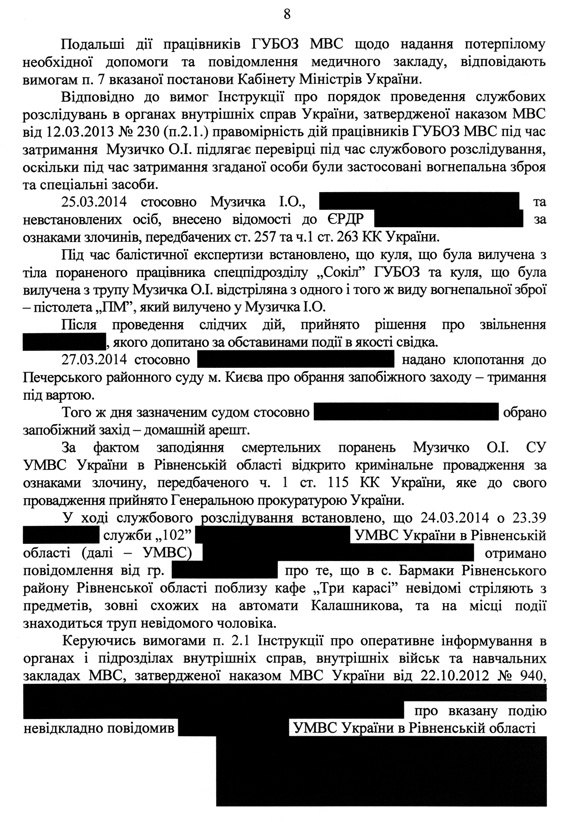 Комиссия Авакова вынесла вердикт по гибели Музычко (документ)