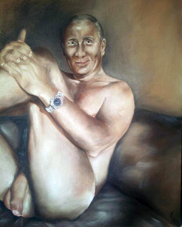 Художница нарисовала голого Путина (+18)