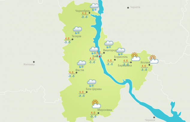 Погода в Киеве и Киевской области: 26 февраля 2017