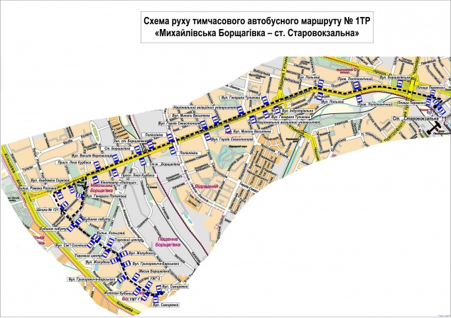 В Киеве временно прекратится движение трамваев маршрутов №№ 1,3 и 18 (схема)