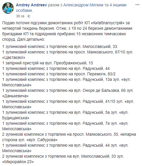 На прошлой неделе коммунальщики снесли в Киеве 15 МАФов (фото)