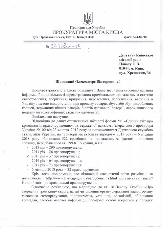 Александр Пабат: В Киеве стали чаще подделывать деньги и ценные бумаги