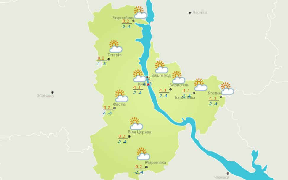 Погода в Киеве и Киевской области: 7 февраля 2019