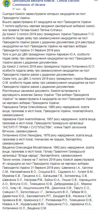 ЦИК зарегистрировала Порошенко кандидатом в президенты