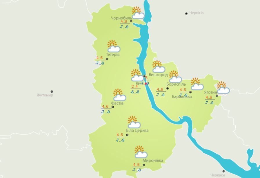 Погода в Киеве и Киевской области: 3 марта 2019