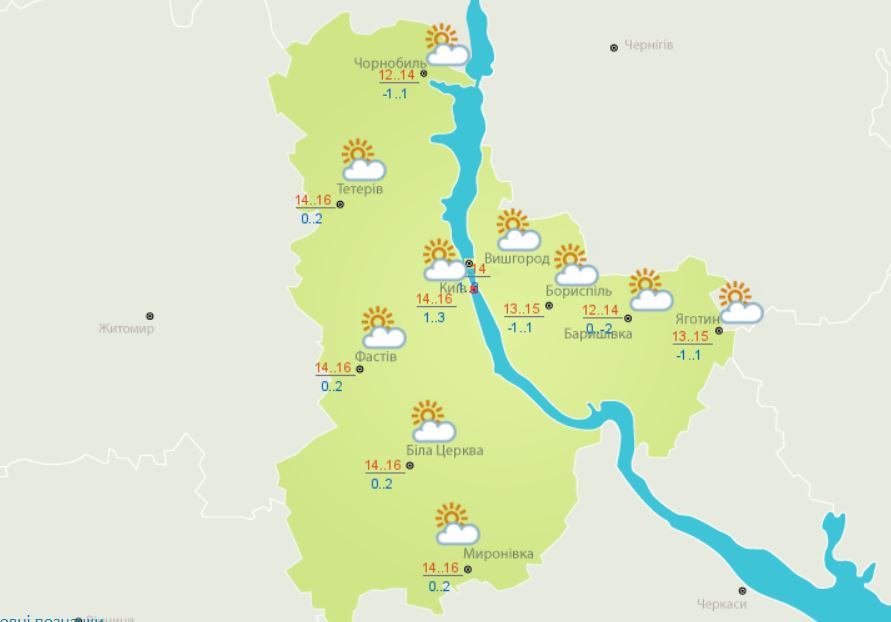 Погода в Киеве и Киевской области: 6 апреля 2019