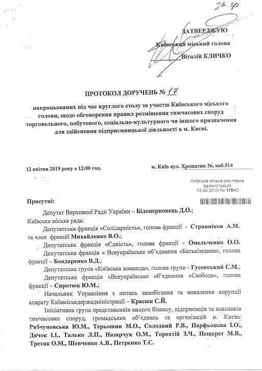 Кличко передумал создавать рабочую группу для разработки новых правил размещения МАФов в Киеве