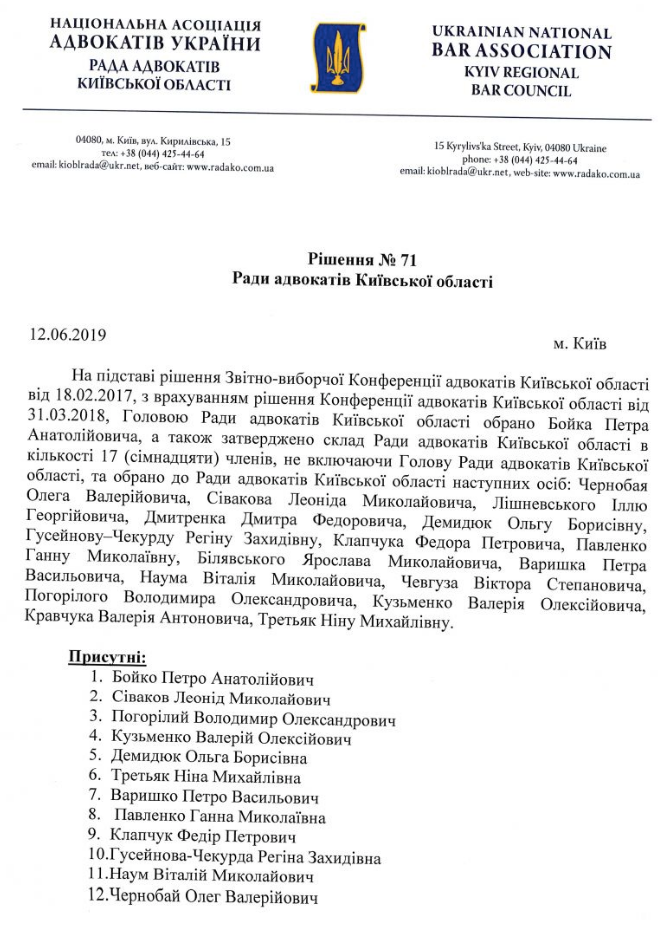 В Киевской области адвокаты объявили забастовку из-за избиения коллеги (документ, видео)