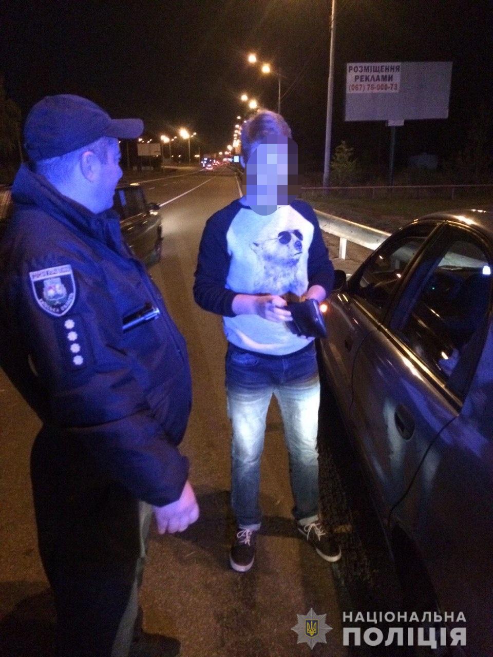 На Киевщине с начала октября выявлены более 100 пьяных водителей