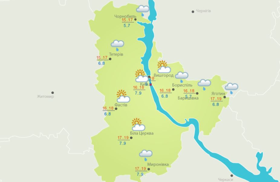 Погода в Киеве и Киевской области: 10 октября 2019