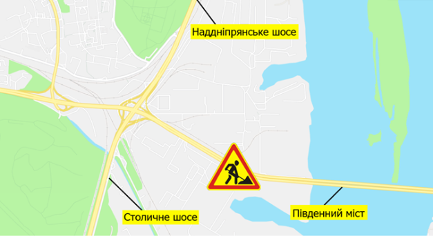 В ночь на 23 ноября на Южном мосту в Киеве будут ограничивать движение