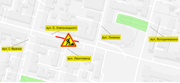 На одной из центральных улиц Киева до 22 января ограничено движение (схема)