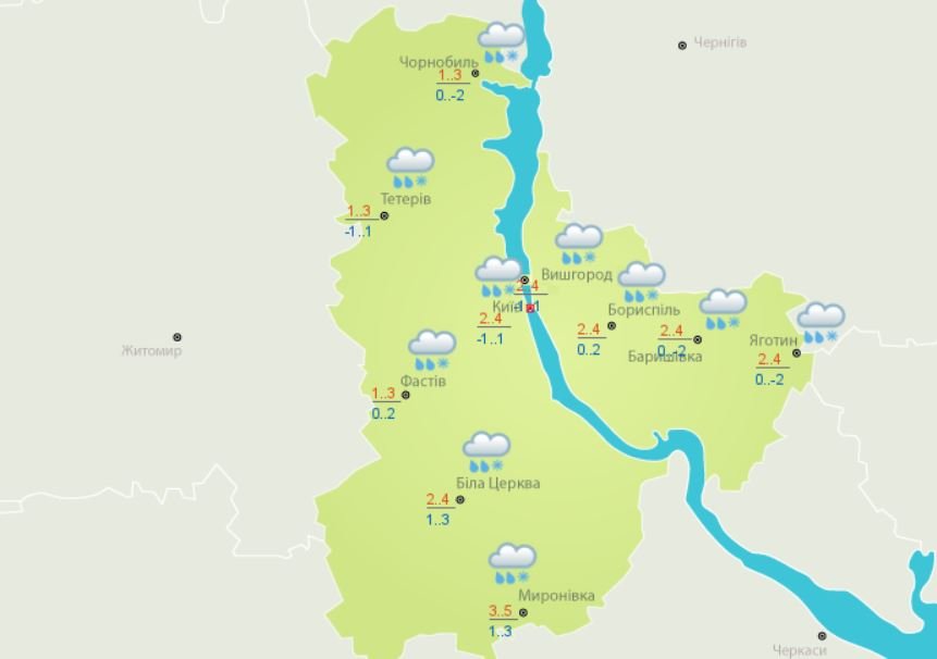 Погода в Киеве и Киевской области: 22 марта 2020