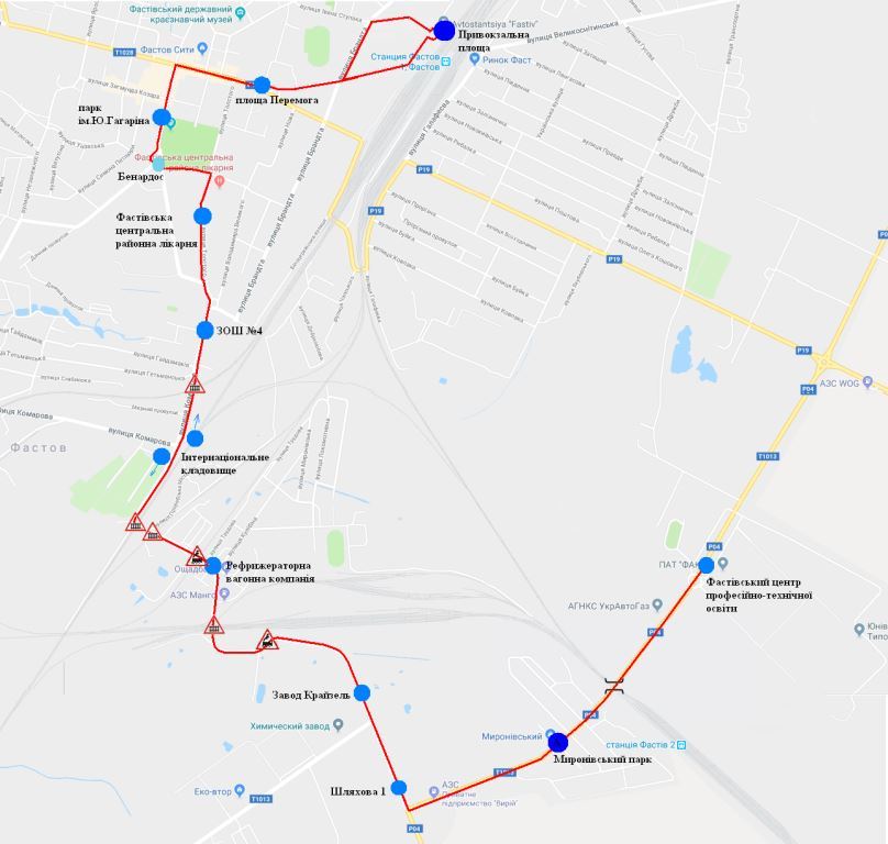 В Фастове на Киевщине со 2 апреля изменено расписание маршрутных такси (расписание, схемы движения)