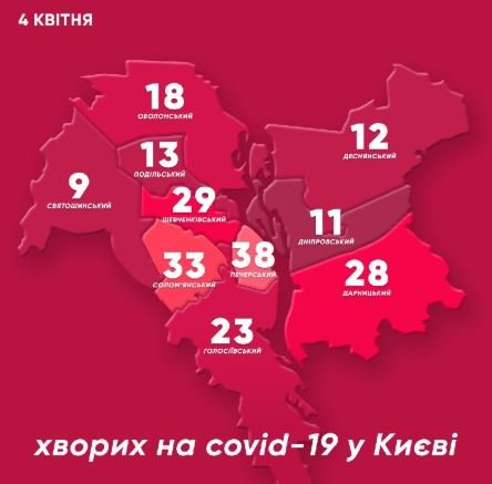 Киев и Киевщина лидируют в Украине по количеству выявленных случаев заболевания COVID-19