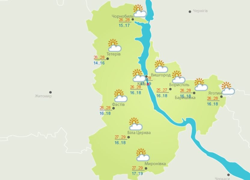 Погода в Киеве и Киевской области: 1 июля 2020
