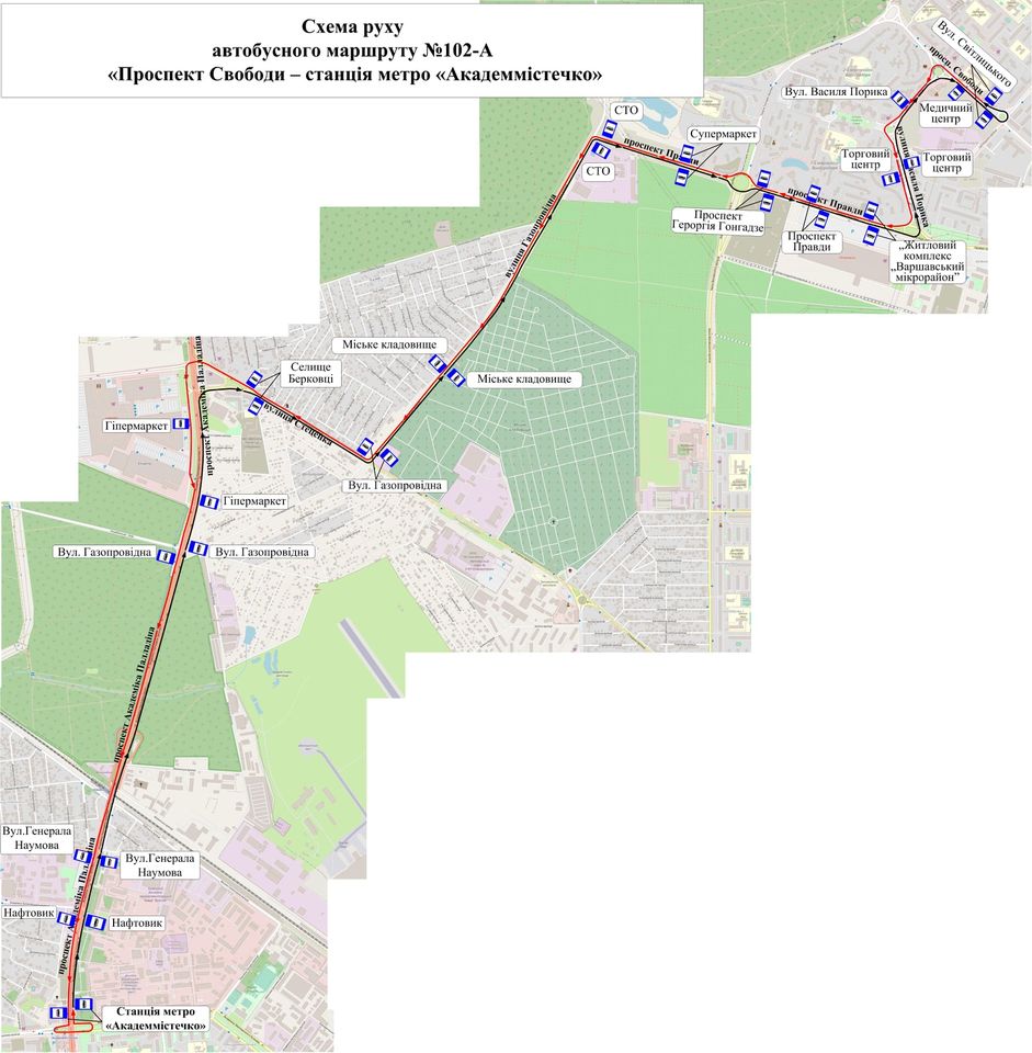 Сегодня, 20 октября, в Киеве заработал экспериментальный автобусный маршрут (схема)