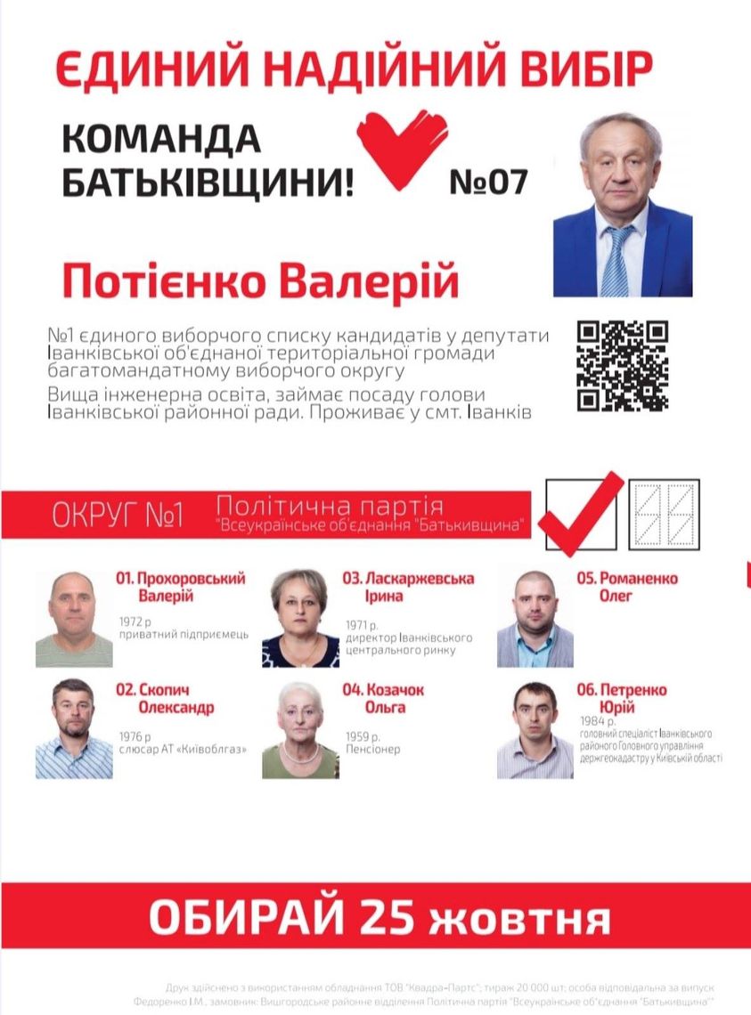 Хочуть у владу: список кандидатів на голову та в раду Іванківської ОТГ