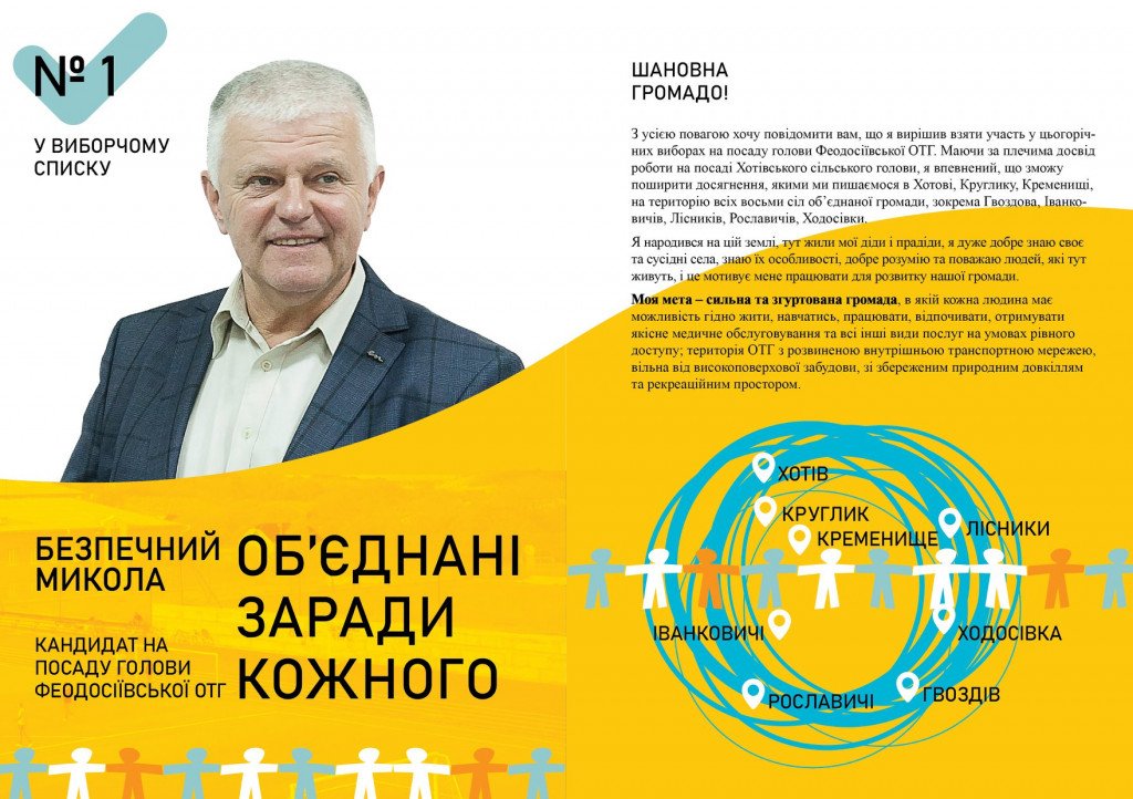 Хочуть у владу: список кандидатів на голову та до ради Феодосіївської ОТГ