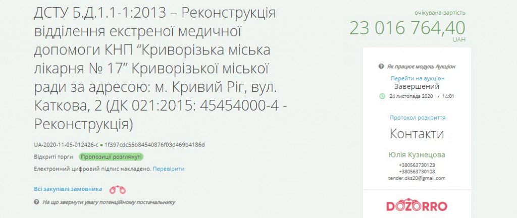 Под крылом ДнепрОГА: чиновники слили “родственникам” 23 миллиона на ремонт больницы в Кривом Роге