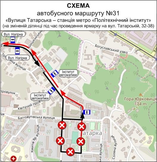 На выходных в Киеве ярмарки изменят маршруты общественного транспорта (схемы)