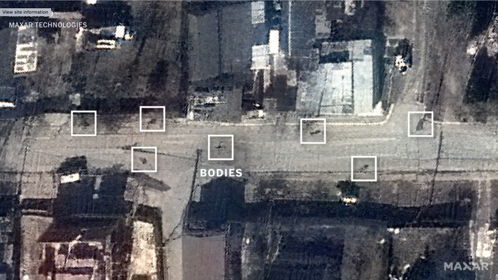 Знімки супутника свідчать, що тіла вбитих на вулицях Бучі з'явилися у період окупації міста військами РФ, - NYT