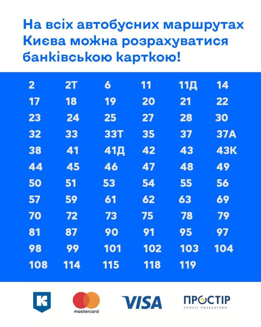 У Києві на всіх автобусних маршрутах можна сплатити за проїзд банківською карткою