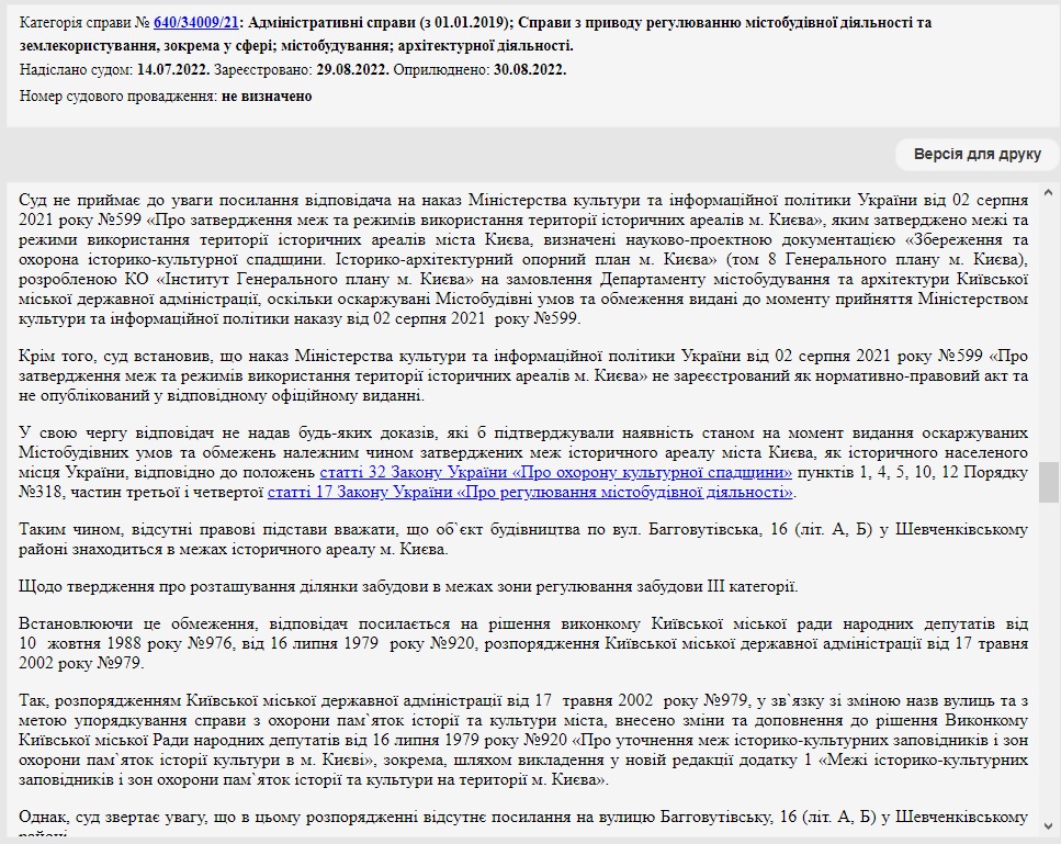 Символічна битва: КМДА програла судову справу щодо “забудови Столара” в історичній частині Києві