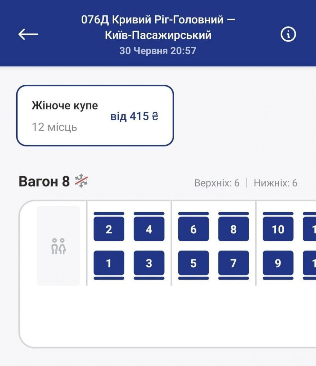 В “Укрзалізниці” стартував продаж квитків до жіночих купе в пілотному режимі