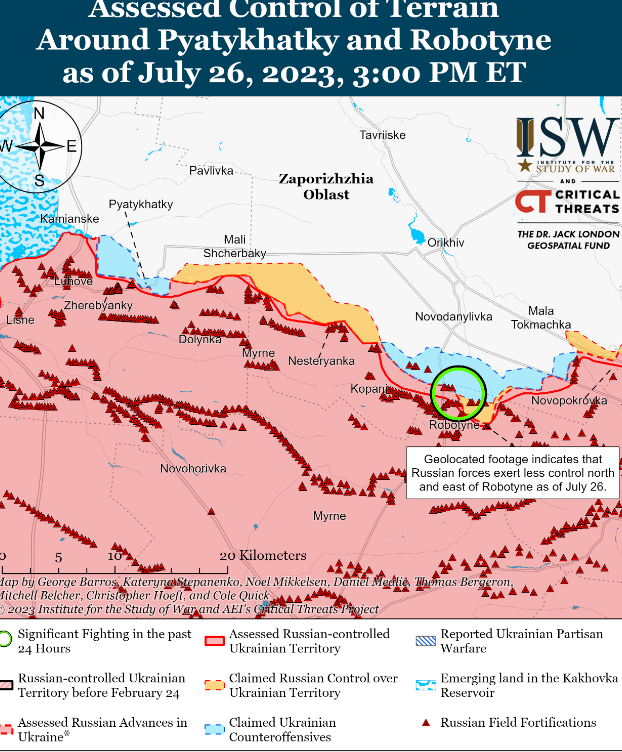ЗСУ прорвали оборонні позиції рф у Запорізької області, - ISW
