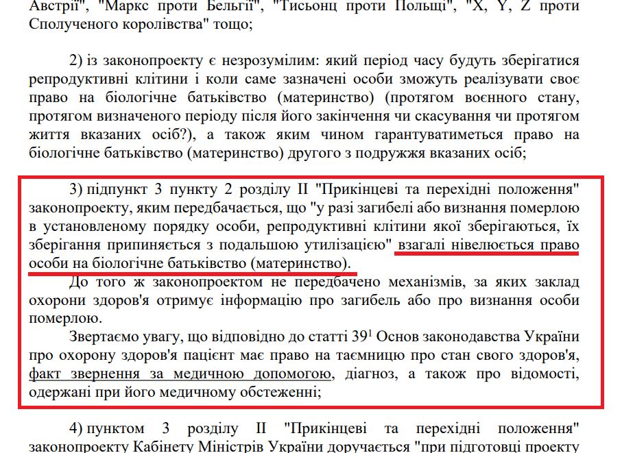 Знищення репродуктивних клітин загиблих військових: покроковий аналіз