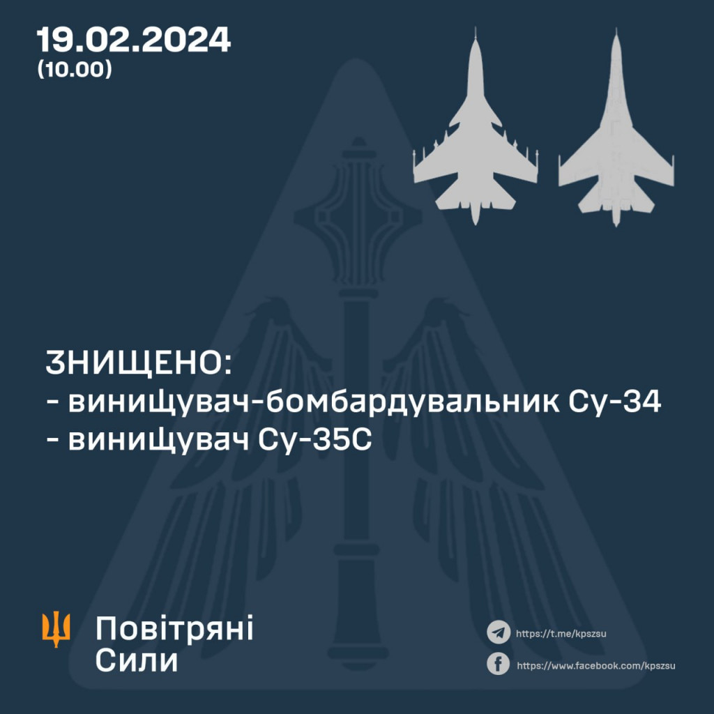 Зранку на Східному напрямку Сили оборони знищили ще два літака окупантів