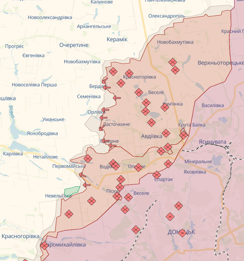 На Новопавлівському напрямку в районах Красногорівки, Георгіївки, Новомихайлівки ворог 29 разів атакував оборону військ ЗСУ