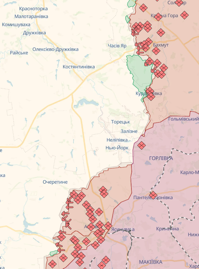 На Авдіївському напрямку відбито 28 атак ворога в районах Новоселівки, Бердича, Тоненького, Первомайського, Невельського, - Генштаб