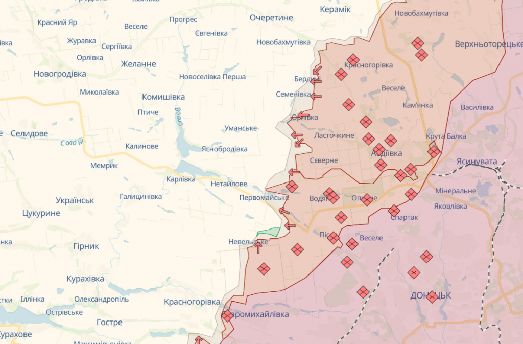 На Авдіївському напрямку захисниками відбито 22 атаки ворога, - Генштаб ЗСУ