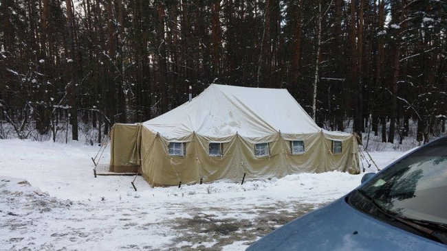 На въезде в Киев появился новый блокпост (фото, видео)