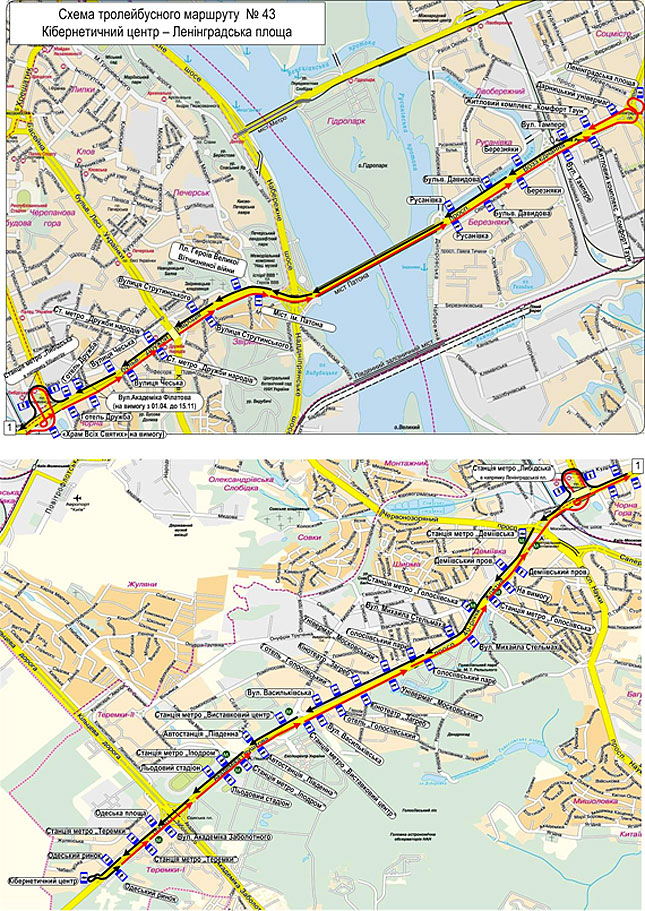 На маршрутах столичного троллейбуса № 43 и автобуса № 51 возвращаются дополнительные остановки (схема)
