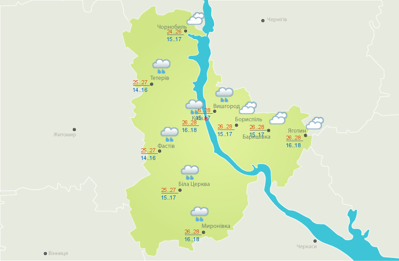 Погода в Киеве и Киевской области: 22 сентября 2017
