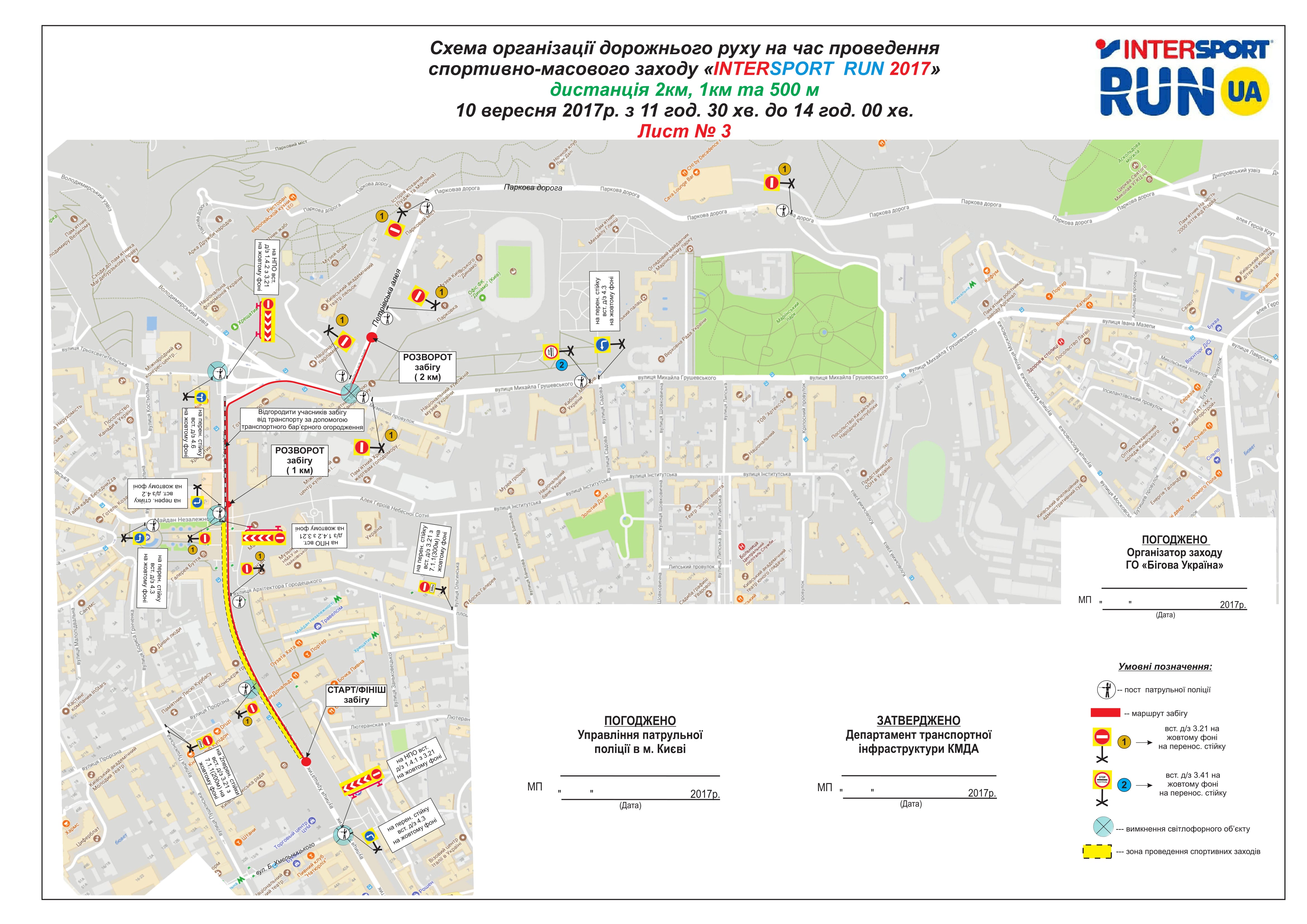 На выходных из-за Intersport Ukraine Run перекроют центр Киева (схемы)