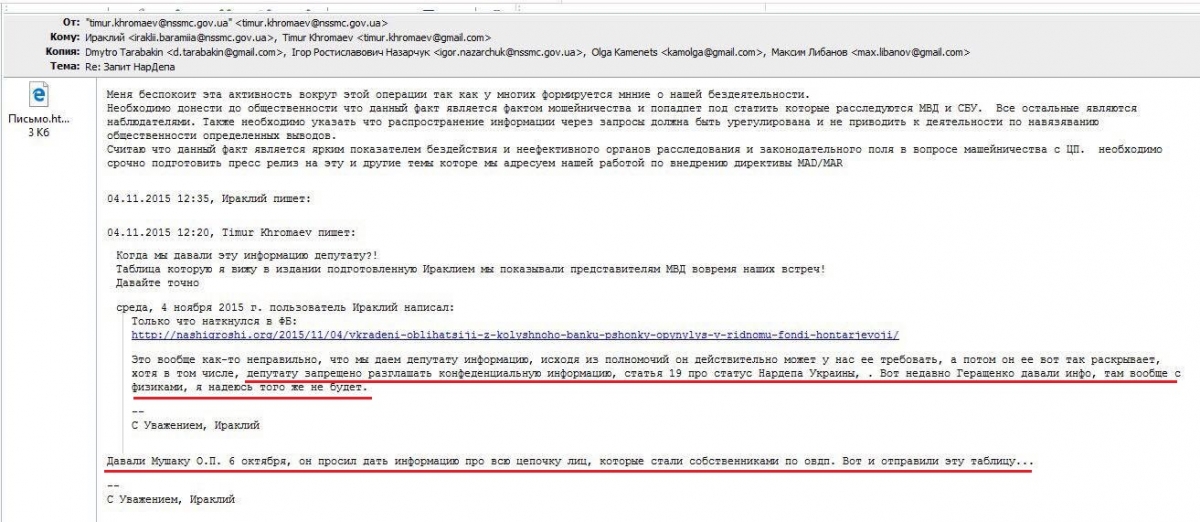 Глава Нацкомиссии по ценным бумагам Тимур Хромаев передавал депутатам искаженную информацию - СМИ