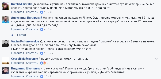 Киевские мстители: группа мужчин “наказывает” на улице нетрезвых людей (видео)