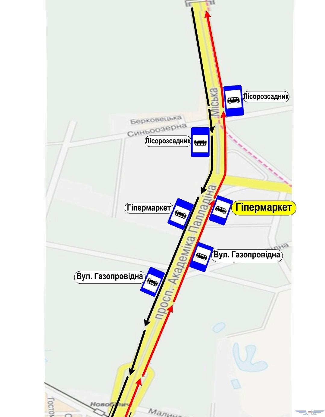 У автобуса № 30 в Киеве появилась новая остановка