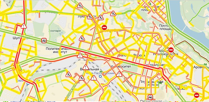 Сегодня на столичных дорогах 6-балльные пробки