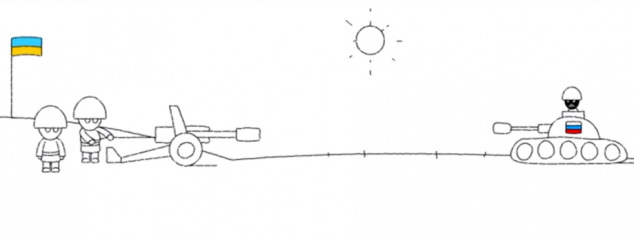 В Украине сняли мультфильм об “угоне” российского танка