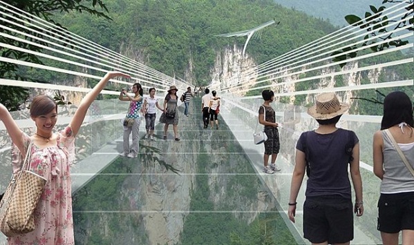 В Китае построят полностью стеклянный мост