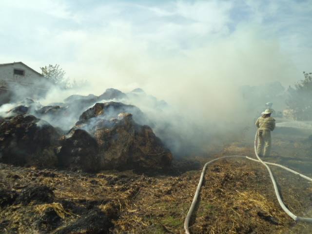 В Тетиевском районе огонь уничтожил 20 тонн соломы (фото)