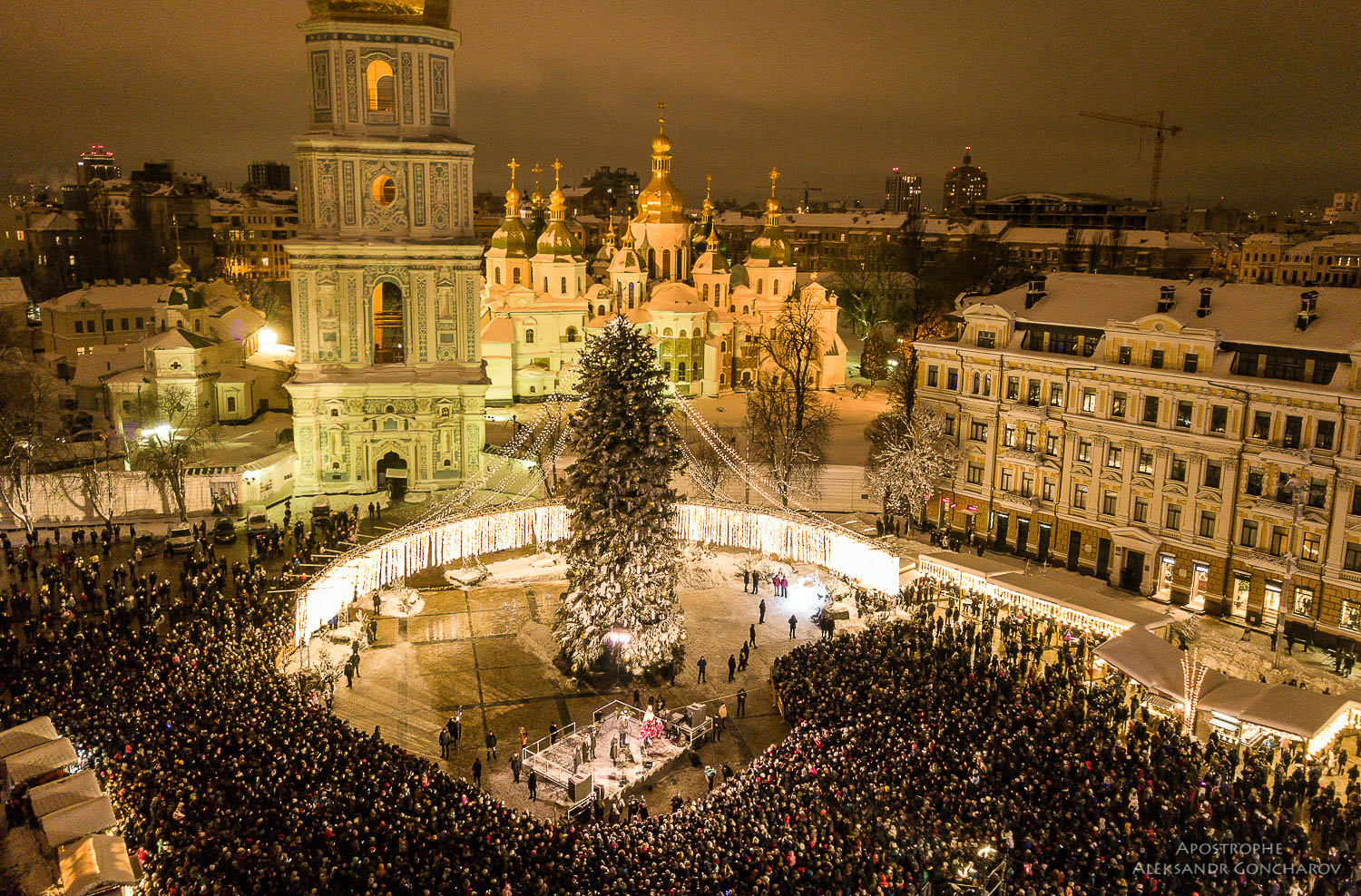 В Киеве засияла огнями главная елка страны (фото, видео)