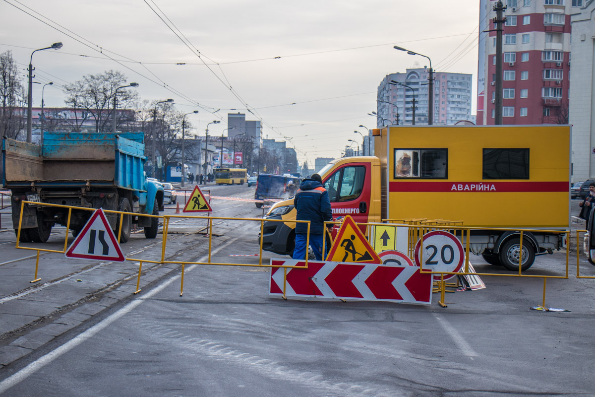 Движение трамвая №22 в Киеве остается частично закрытым