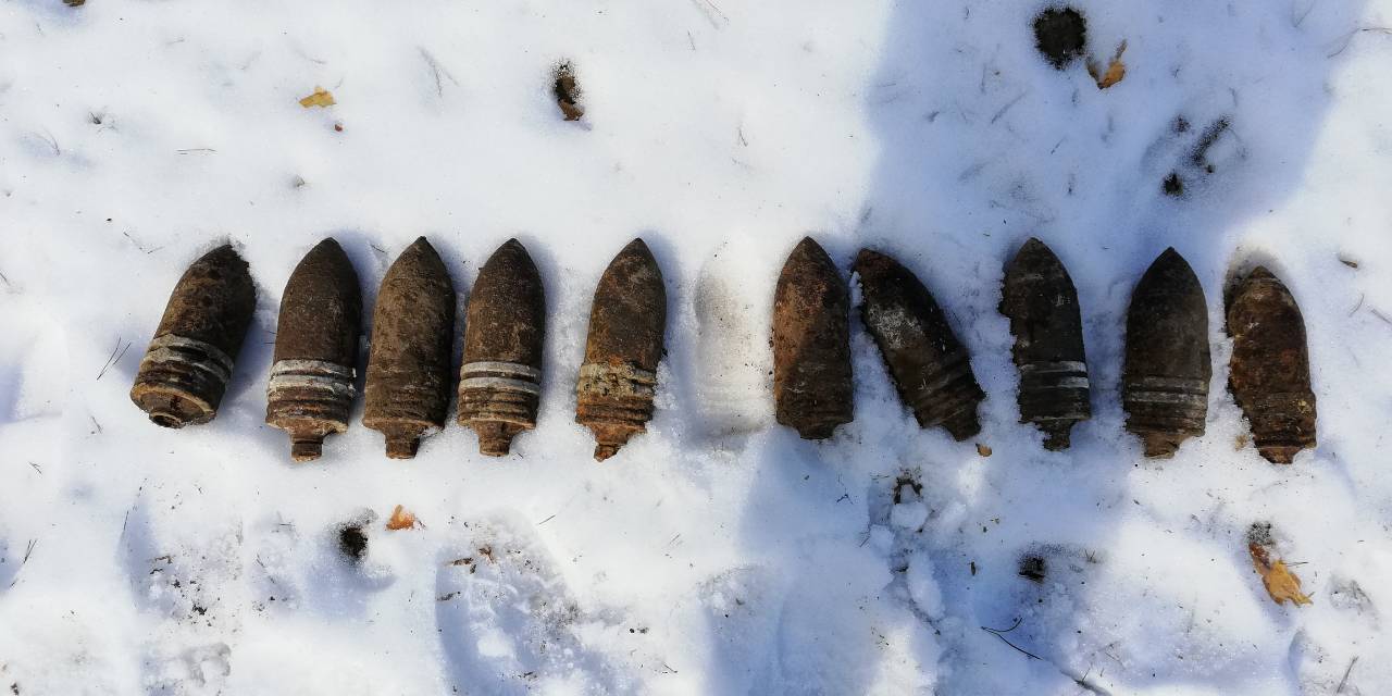 В Белоцерковском районе лесничий нашел в одном месте 26 артснарядов