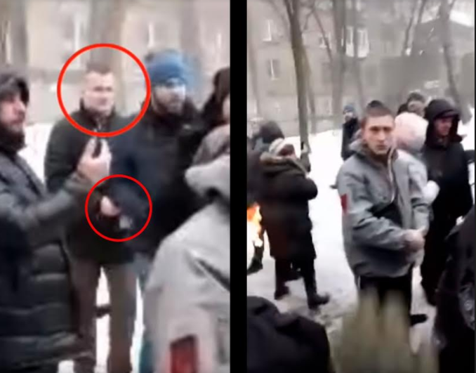 Нардеп Левченко пытается кинуть горючую смесь в толпу людей, – видео
